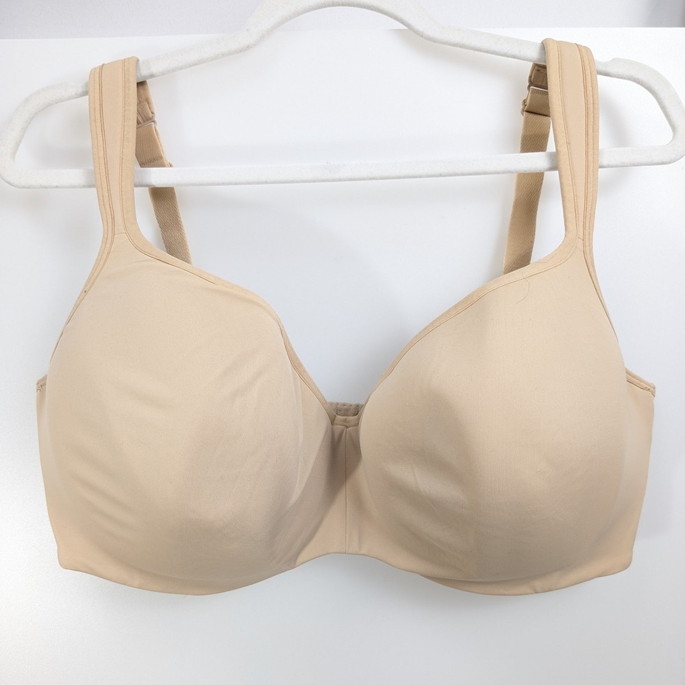 Cacique Smooth Balconette Bra Tan 40G Underwire Lightly Lined T Shirt Comfort